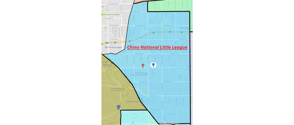 Chino National Little League Boundary